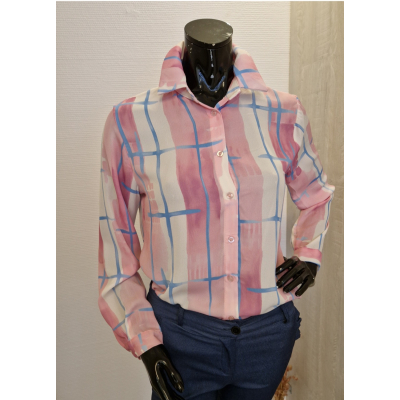 soft colors blouse with stripes