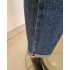 Blauwe jeansbroek met stretch & riem