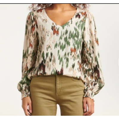 Mooie blouse in herfstprint